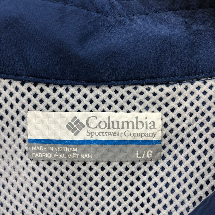 Columbia PFG OMNI-SHADE Ripstop Short Sleeve Fishing Shirt, Box Shirt, Men's Size L polyester blue type Vintage Second Hand