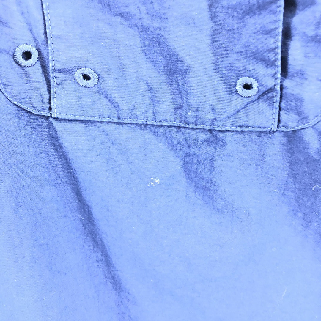 Columbia PFG OMNI-SHADE Button-down Short Sleeve Fishing Shirt, Men's XL Nylon navy blue type Vintage Second Hand