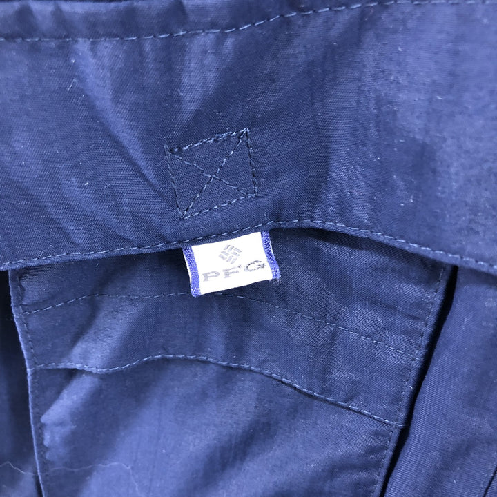 Columbia PFG OMNI-SHADE Button-down Short Sleeve Fishing Shirt, Men's Size L Nylon navy blue type Vintage Second Hand
