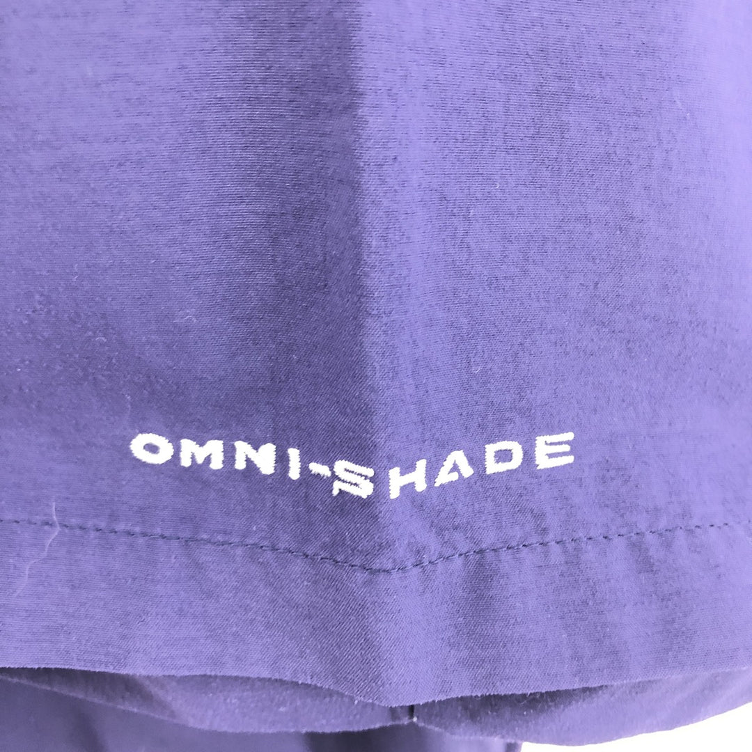 Columbia PFG OMNI-SHADE Button-down Short Sleeve Fishing Shirt, Men's XL Nylon purple type Vintage Second Hand