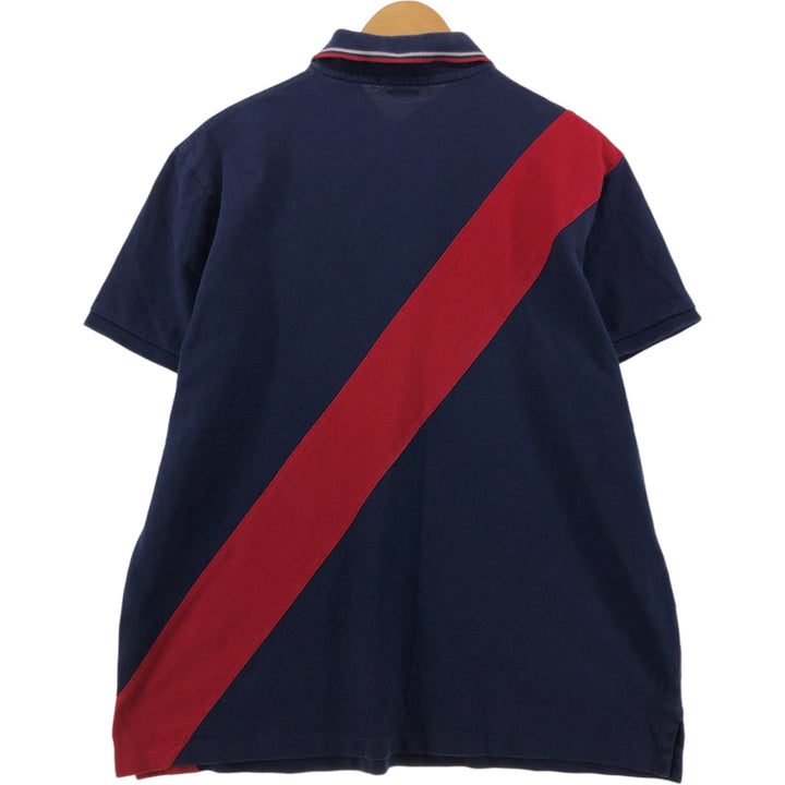 Ralph Lauren POLO RALPH LAUREN CUSTOM SLIM FIT Big Pony Short Sleeve Polo Shirt Men's XL cotton navy blue type Vintage Second Hand