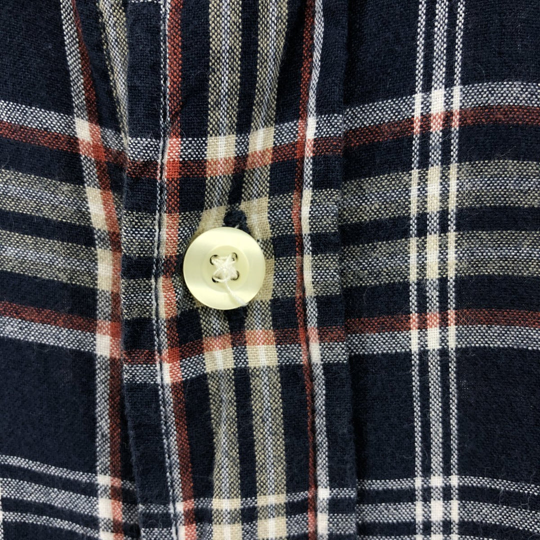 Carhartt Check Pattern Short Sleeve Work Shirt, Men's XL cotton navy blue type Vintage Second Hand