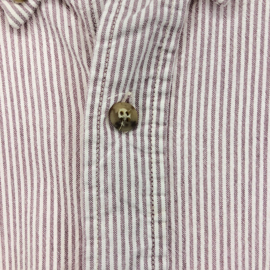 Carhartt Stripe Pattern Short Sleeve Work Shirt, Men's M unclear burgundy type Vintage Second Hand