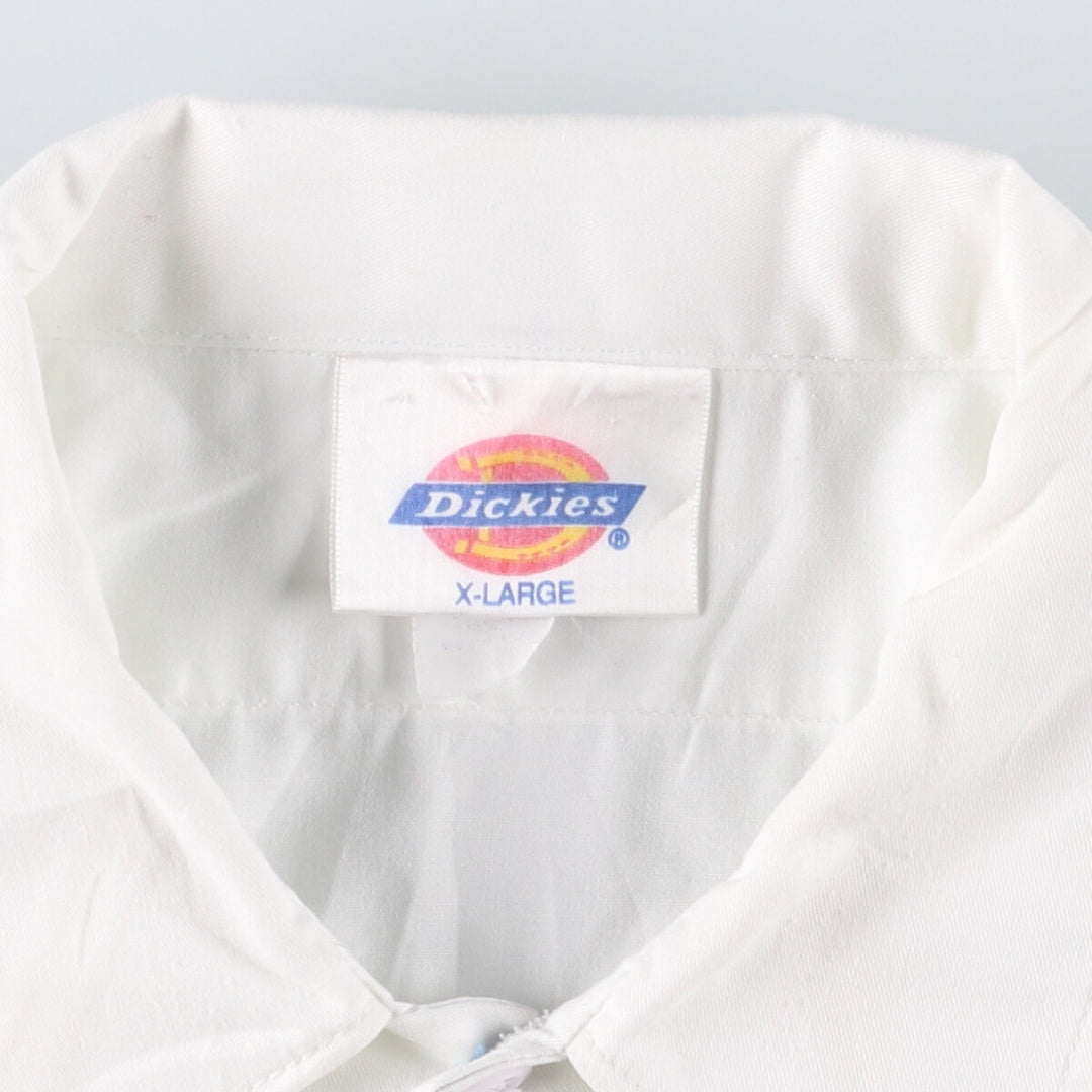 Dickies Short Sleeve Work Shirt Box Shirt Men's XL Vintage unclear white type Vintage Second Hand