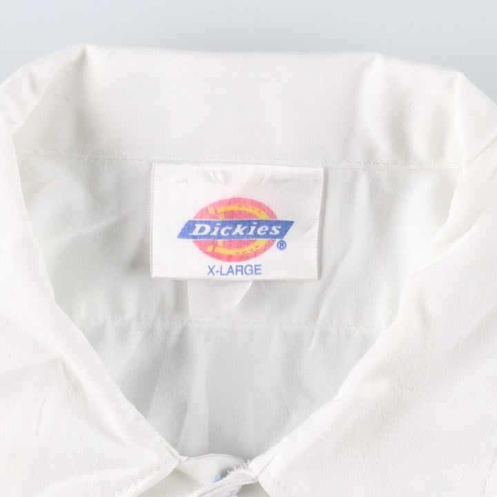 Dickies Short Sleeve Work Shirt Box Shirt Men's XL Vintage unclear white type Vintage Second Hand