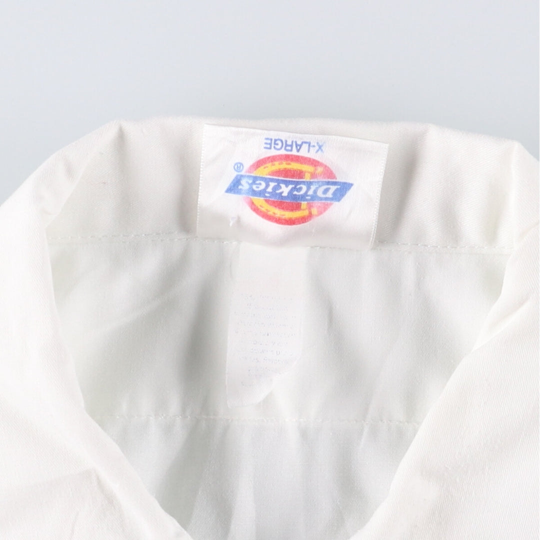 Dickies Short Sleeve Work Shirt Box Shirt Men's XL Vintage unclear white type Vintage Second Hand