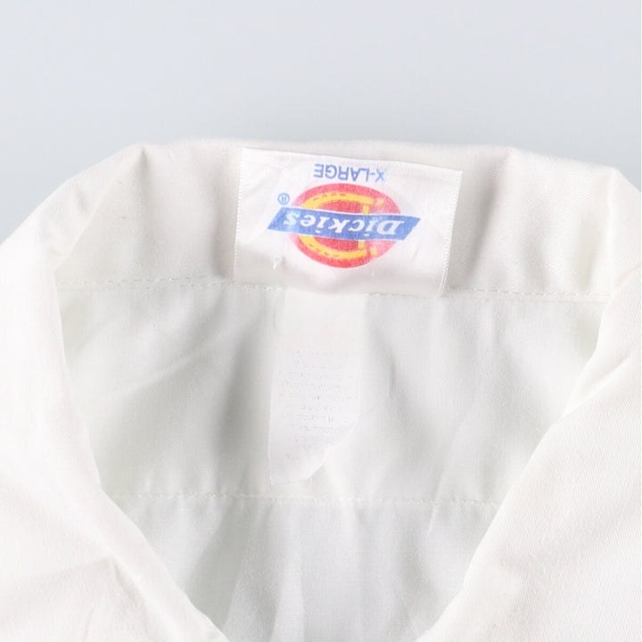 Dickies Short Sleeve Work Shirt Box Shirt Men's XL Vintage unclear white type Vintage Second Hand