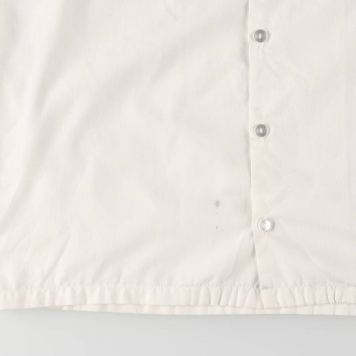 Open collar bowling shirt, box shirt, made in USA, men's size M cotton white type Vintage Second Hand