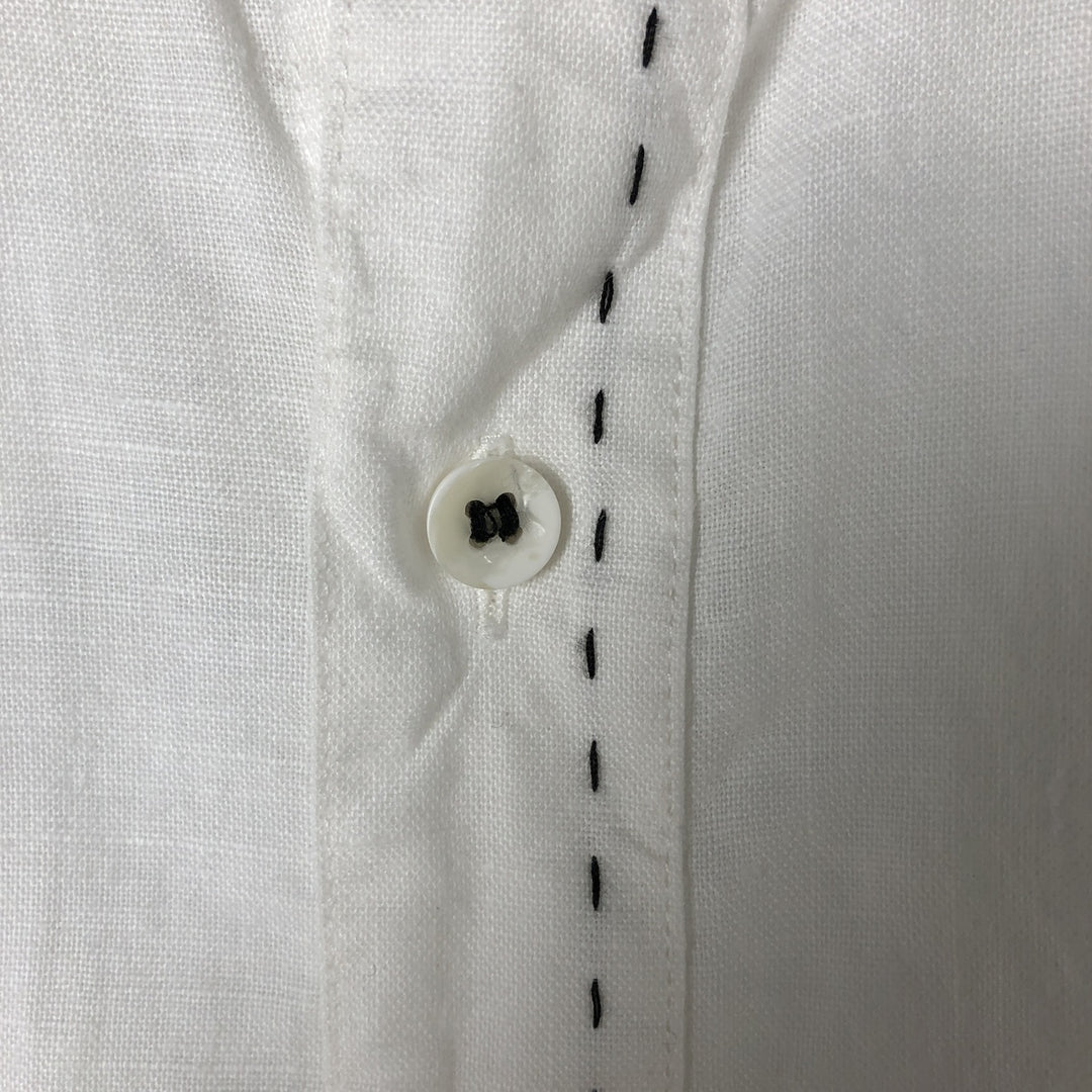 Cristian Lagares Hidden Button Down Short Sleeve Mexican Shirt Cuban Shirt Box Shirt Men's M unclear white type Vintage Second Hand