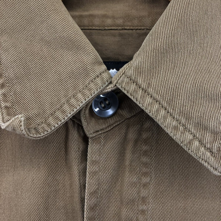 Harley-Davidson Long Sleeve Work Shirt, Men's Size S cotton beige type brown Vintage Second Hand