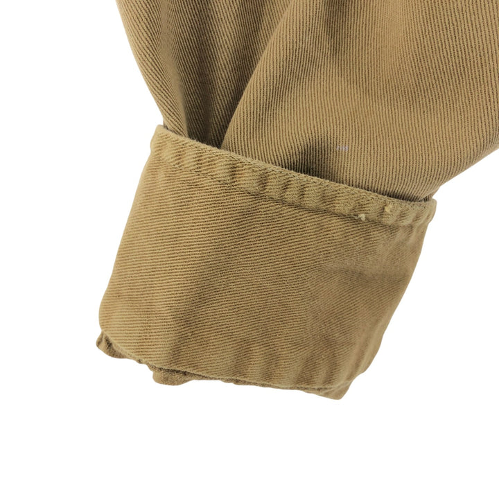 Harley-Davidson Long Sleeve Work Shirt, Men's Size S cotton beige type brown Vintage Second Hand