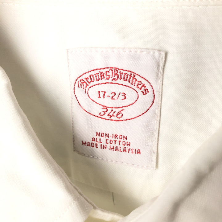 Brooks Brothers 346 long sleeve cotton shirt, men's size XL cotton white type Vintage Second Hand