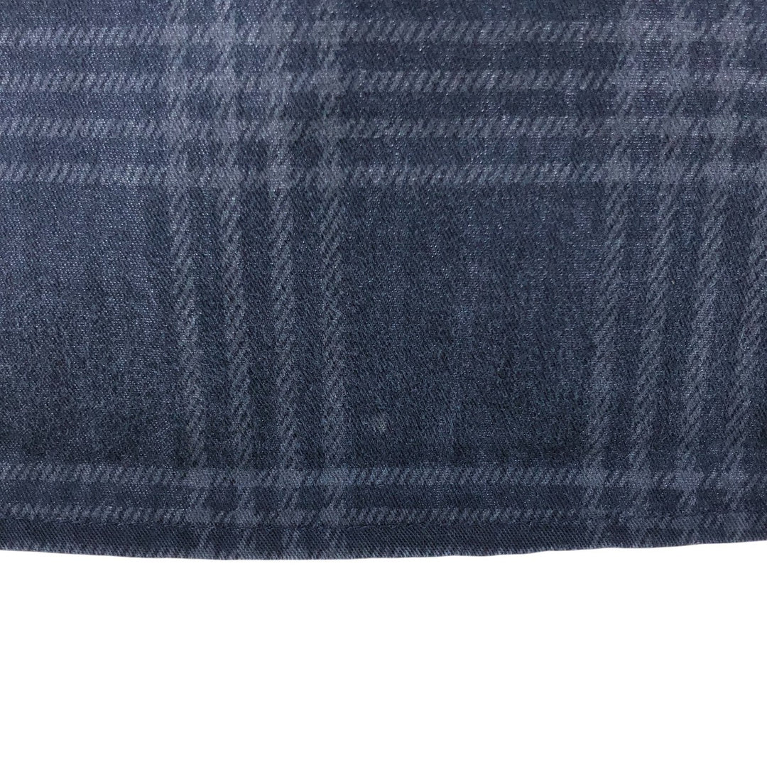 Ralph Lauren CHAPS short sleeve button down check shirt men's size L cotton navy blue type Vintage Second Hand