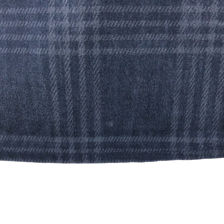 Ralph Lauren CHAPS short sleeve button down check shirt men's size L cotton navy blue type Vintage Second Hand