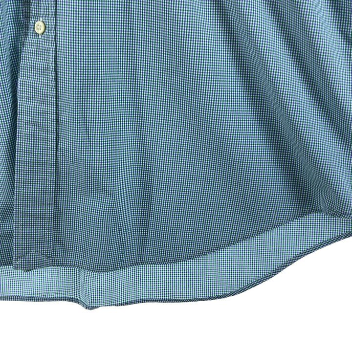 Ralph Lauren BLAKE short sleeve button down check shirt, men's size L cotton Blue type light blue Vintage Second Hand