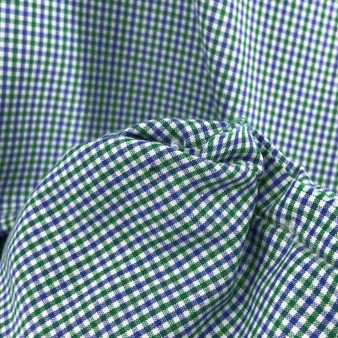 Ralph Lauren BLAKE short sleeve button down check shirt, men's size L cotton Blue type light blue Vintage Second Hand