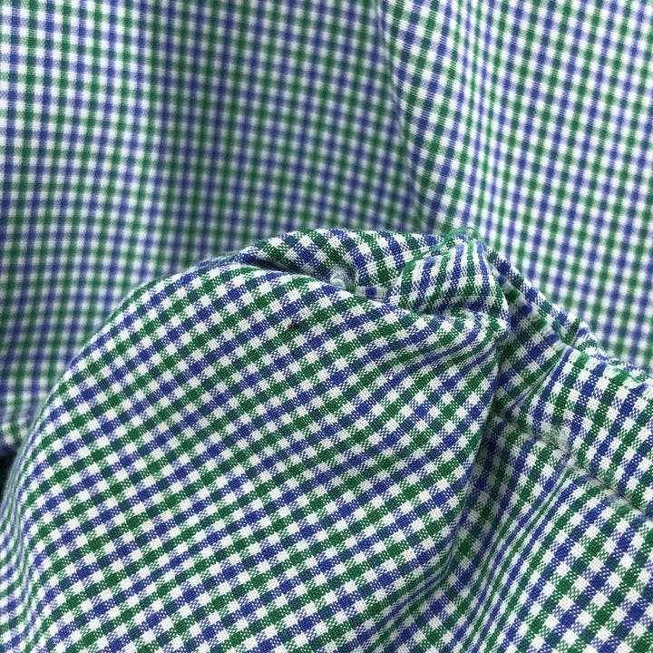 Ralph Lauren BLAKE short sleeve button down check shirt, men's size L cotton Blue type light blue Vintage Second Hand