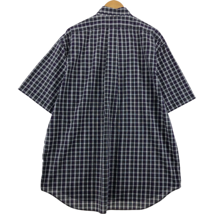 Ralph Lauren RALPH LAUREN GOLF TILDEN short sleeve button down check shirt men's XL equivalent cotton navy blue type Vintage Second Hand