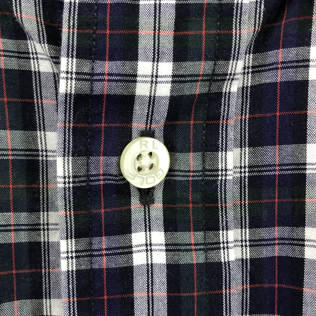 Ralph Lauren RALPH LAUREN GOLF TILDEN short sleeve button down check shirt men's XL equivalent cotton navy blue type Vintage Second Hand