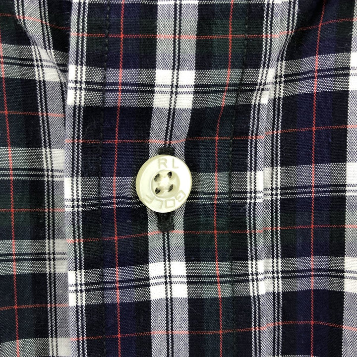 Ralph Lauren RALPH LAUREN GOLF TILDEN short sleeve button down check shirt men's XL equivalent cotton navy blue type Vintage Second Hand
