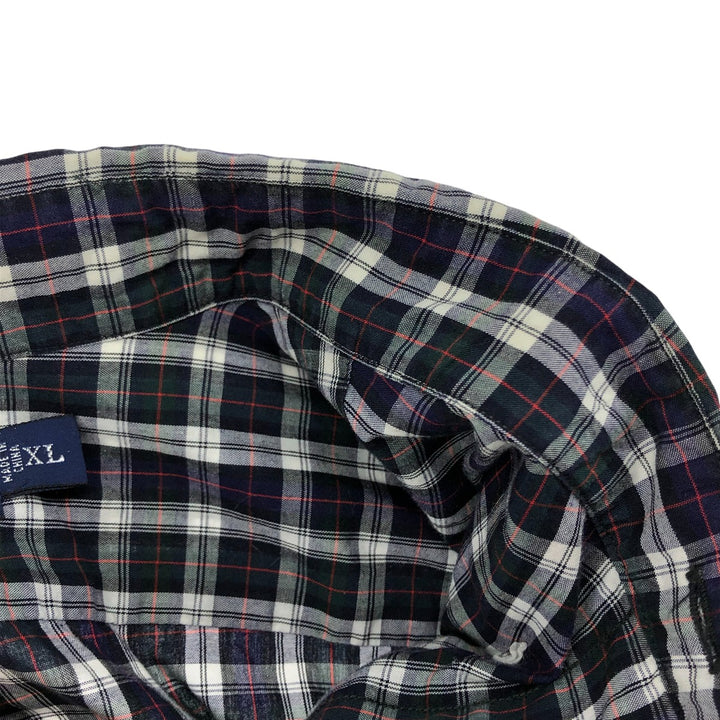 Ralph Lauren RALPH LAUREN GOLF TILDEN short sleeve button down check shirt men's XL equivalent cotton navy blue type Vintage Second Hand