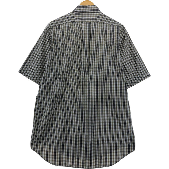 Ralph Lauren BLAKE short sleeve button down check shirt, men's size M cotton pale white type Vintage Second Hand