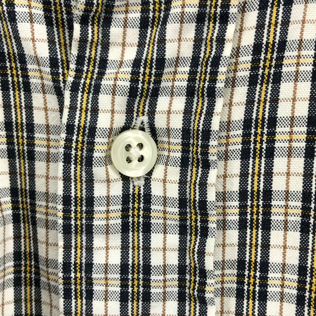 Ralph Lauren BLAKE short sleeve button down check shirt, men's size M cotton pale white type Vintage Second Hand