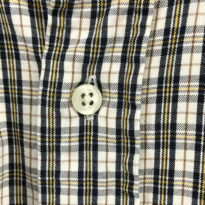 Ralph Lauren BLAKE short sleeve button down check shirt, men's size M cotton pale white type Vintage Second Hand