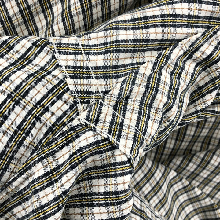 Ralph Lauren BLAKE short sleeve button down check shirt, men's size M cotton pale white type Vintage Second Hand