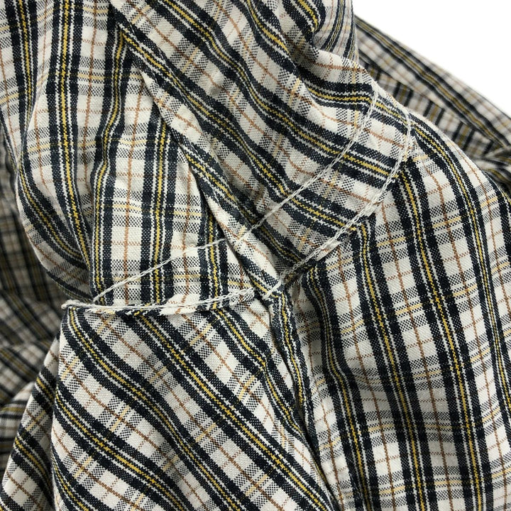 Ralph Lauren BLAKE short sleeve button down check shirt, men's size M cotton pale white type Vintage Second Hand