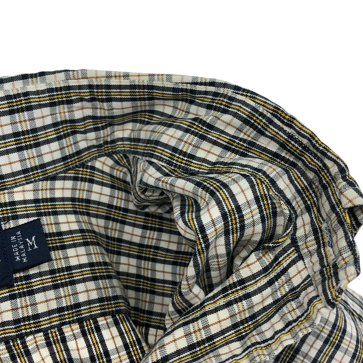Ralph Lauren BLAKE short sleeve button down check shirt, men's size M cotton pale white type Vintage Second Hand