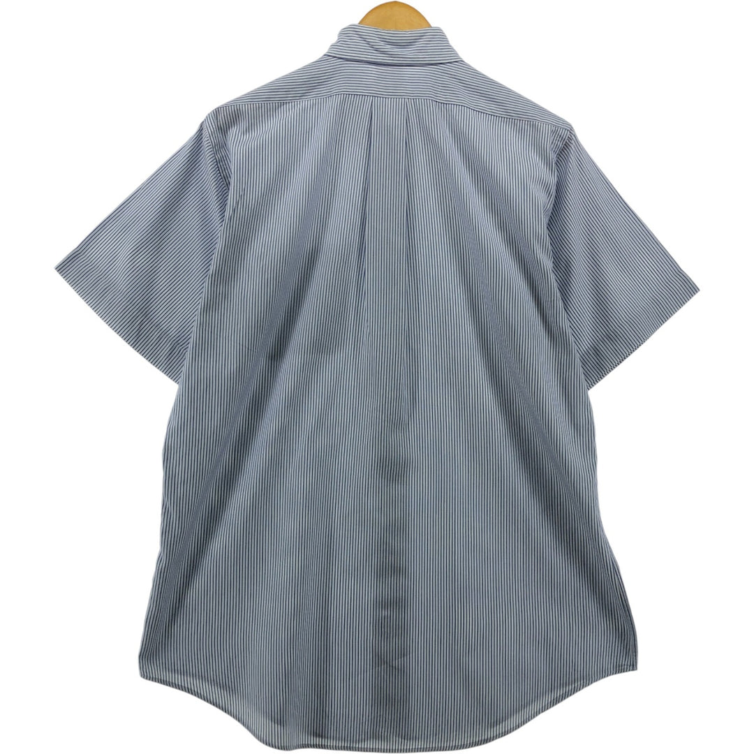 Brooks Brothers Est.1818 Short Sleeve Button-Down Striped Shirt Made in USA Men's M cotton blue type Vintage Second Hand