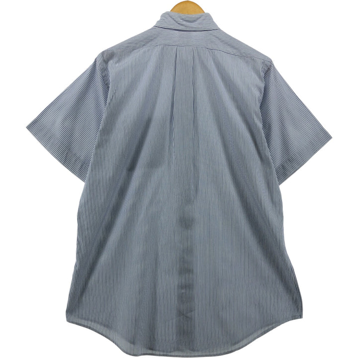 Brooks Brothers Est.1818 Short Sleeve Button-Down Striped Shirt Made in USA Men's M cotton blue type Vintage Second Hand