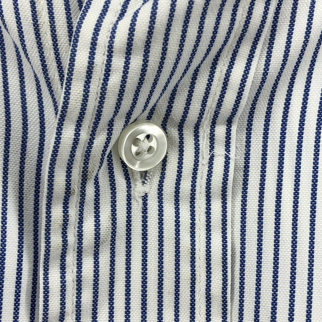 Brooks Brothers Est.1818 Short Sleeve Button-Down Striped Shirt Made in USA Men's M cotton blue type Vintage Second Hand
