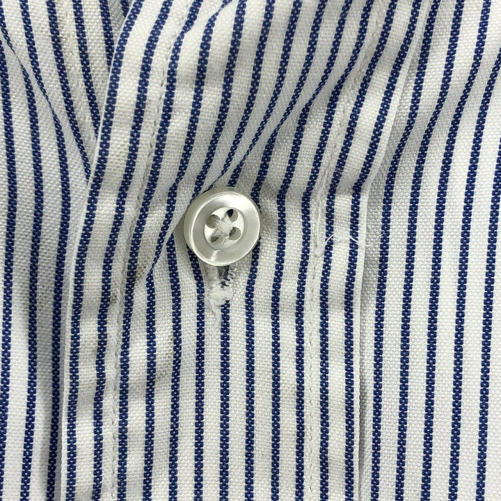 Brooks Brothers Est.1818 Short Sleeve Button-Down Striped Shirt Made in USA Men's M cotton blue type Vintage Second Hand