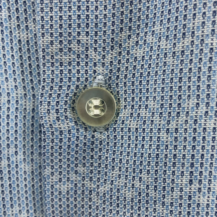 70'S JCPenney Towncraft short sleeve button down striped shirt, men's size M, vintage cotton Blue type light blue Vintage Second Hand