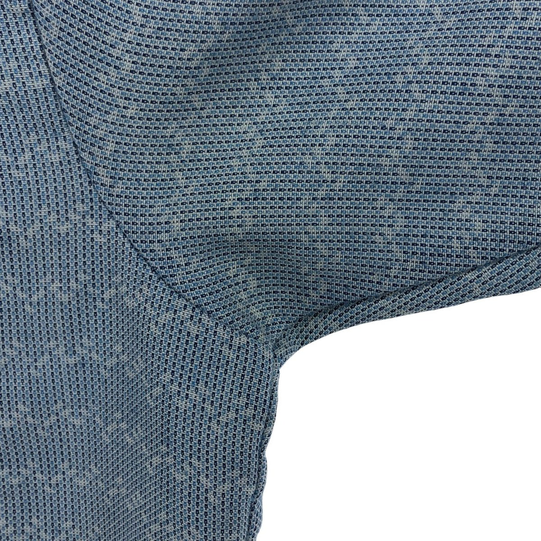 70'S JCPenney Towncraft short sleeve button down striped shirt, men's size M, vintage cotton Blue type light blue Vintage Second Hand