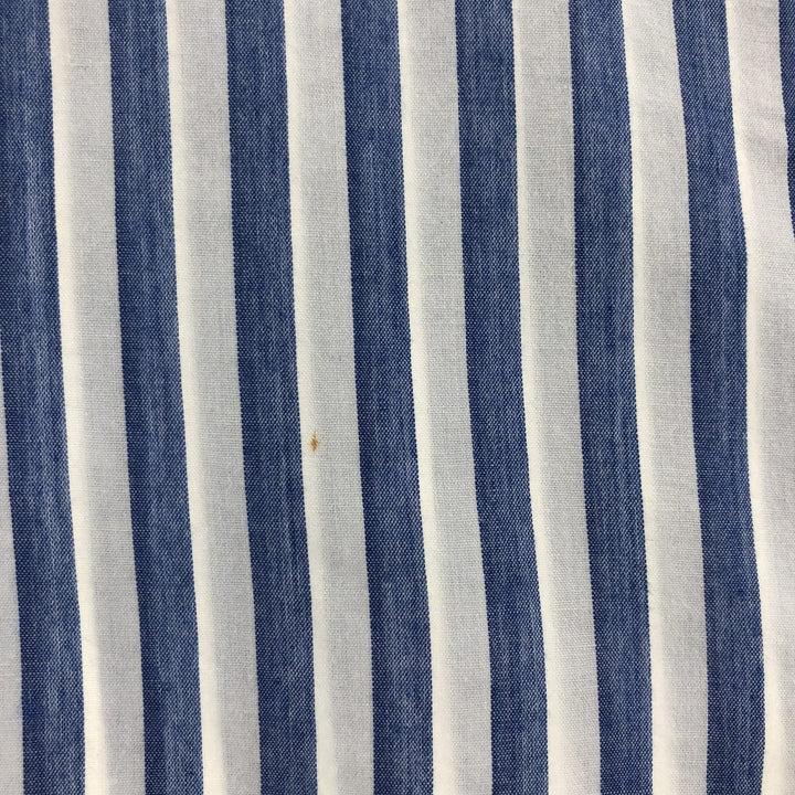 NORTHWEST Short Sleeve Cotton Striped Shirt Box Shirt Men's XL Size cotton blue type Vintage Second Hand