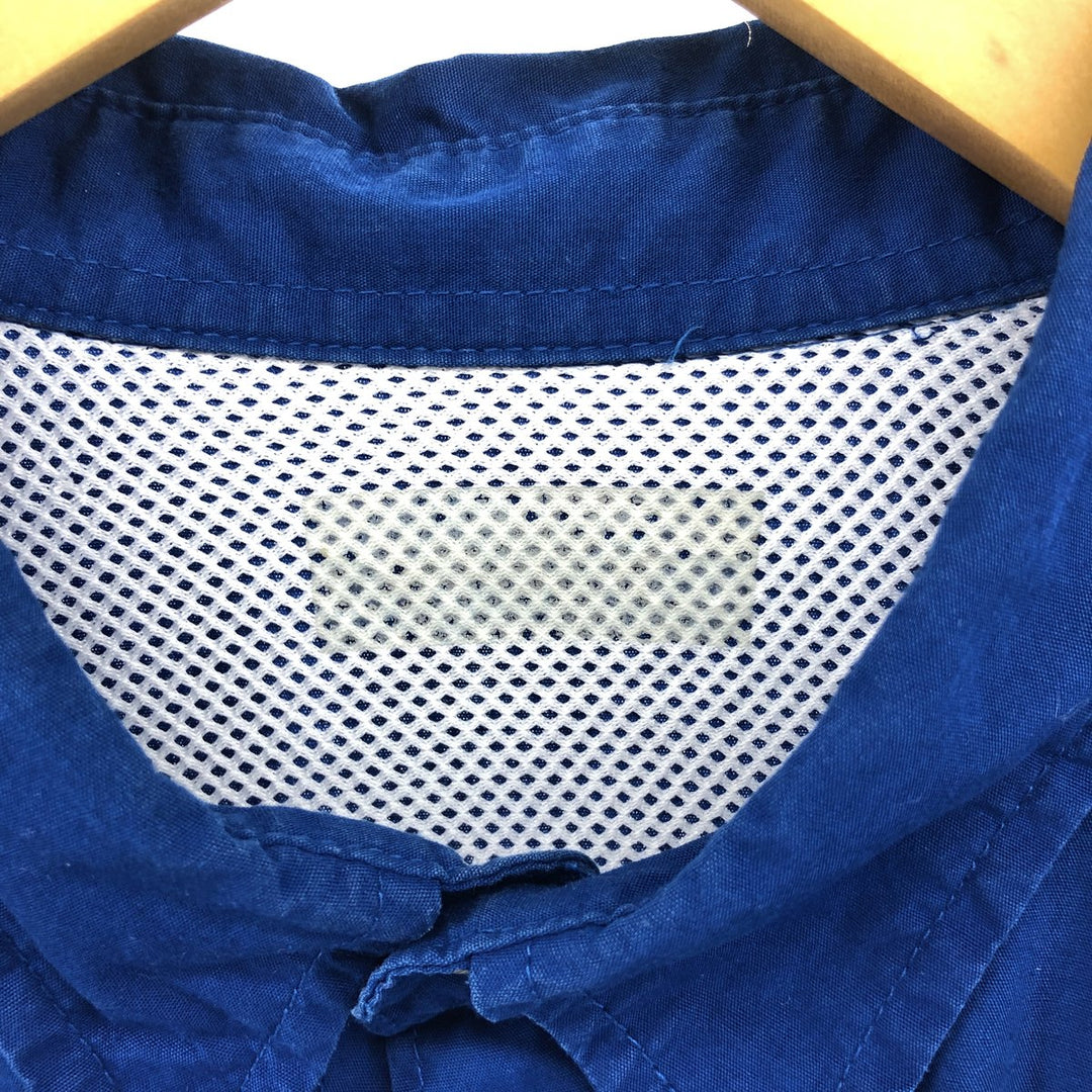 Columbia PFG Hidden Button Down Short Sleeve Fishing Shirt, Men's XL cotton blue type Vintage Second Hand