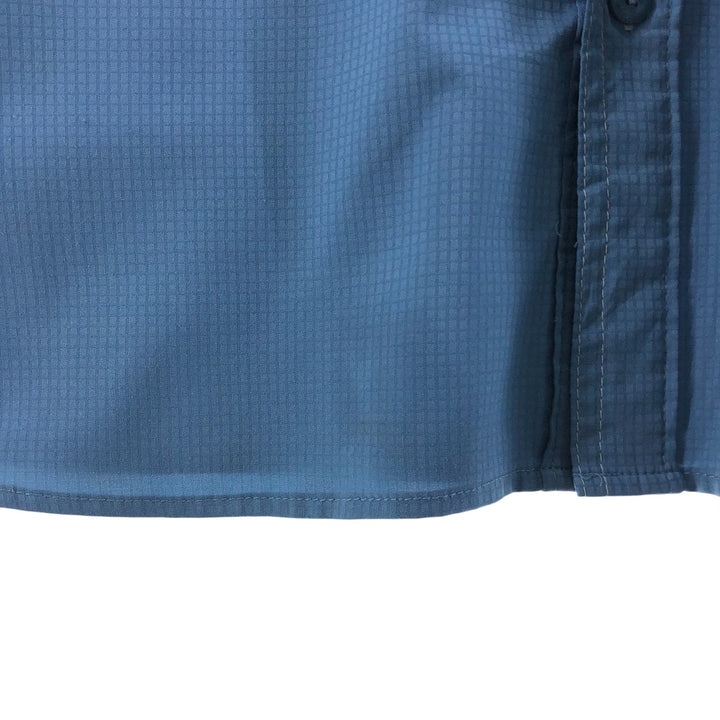 Columbia PFG OMNI-SHADE Hidden Button Down Short Sleeve Fishing Shirt, Men's XL polyester blue type Vintage Second Hand