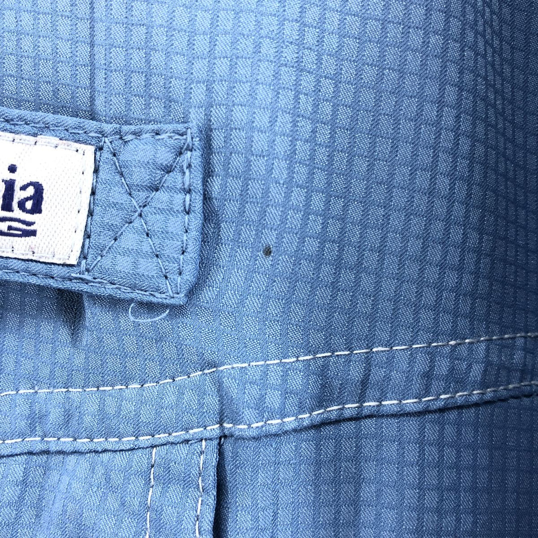 Columbia PFG OMNI-SHADE Hidden Button Down Short Sleeve Fishing Shirt, Men's XL polyester blue type Vintage Second Hand