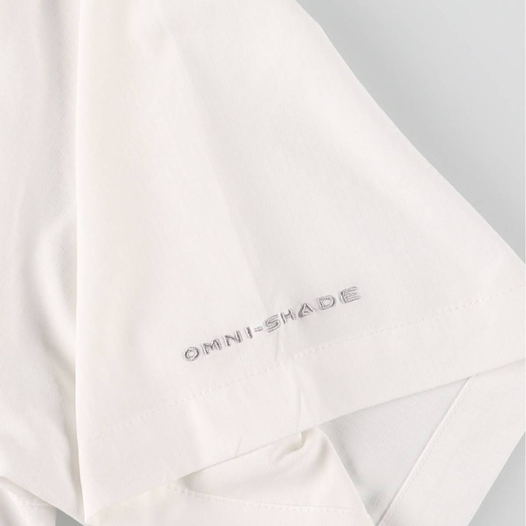 Columbia PFG OMNI-SHADE Button-down Short Sleeve Fishing Shirt, Men's Size L polyester white type Vintage Second Hand