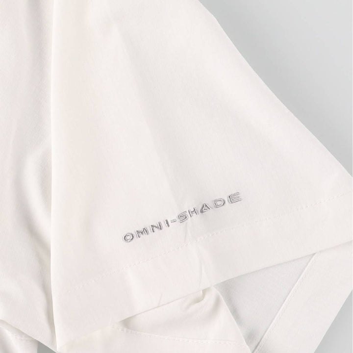 Columbia PFG OMNI-SHADE Button-down Short Sleeve Fishing Shirt, Men's Size L polyester white type Vintage Second Hand