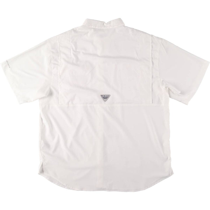 Columbia PFG OMNI-SHADE Button-down Short Sleeve Fishing Shirt, Men's XL polyester white type Vintage Second Hand