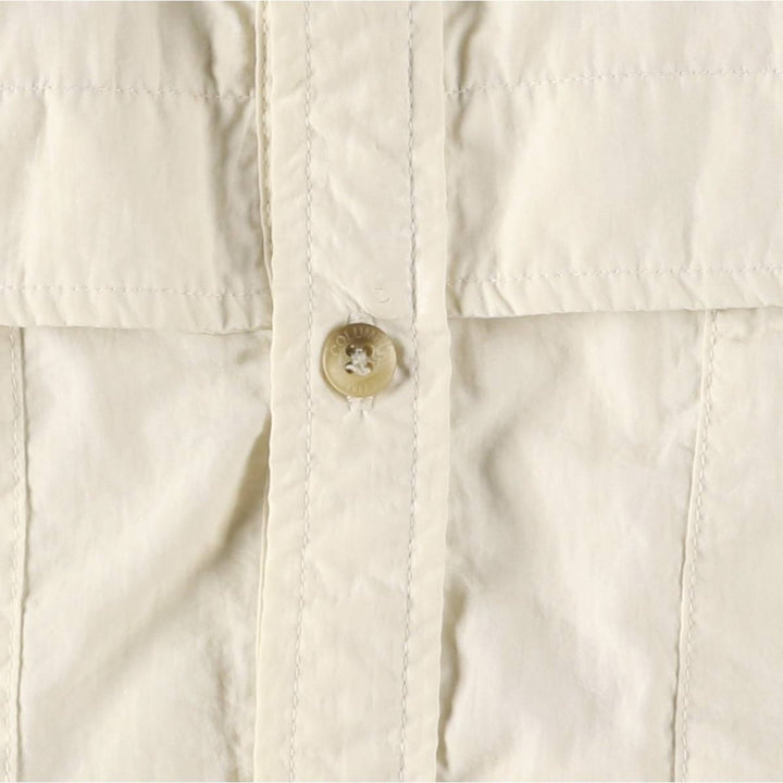 Columbia Button-down Short Sleeve Fishing Shirt, Men's XL Nylon ivory Vintage Second Hand
