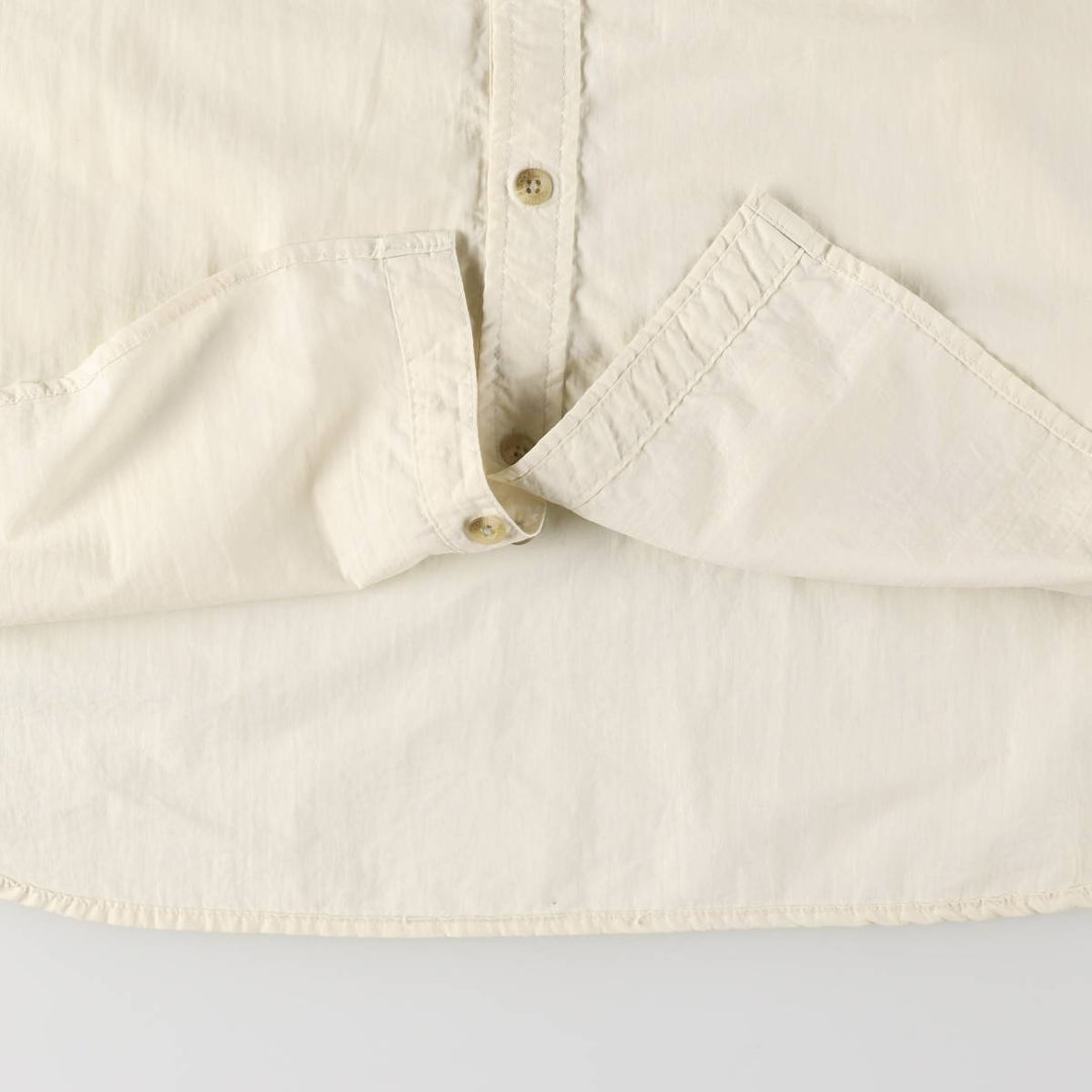 Columbia Button-down Short Sleeve Fishing Shirt, Men's XL Nylon ivory Vintage Second Hand