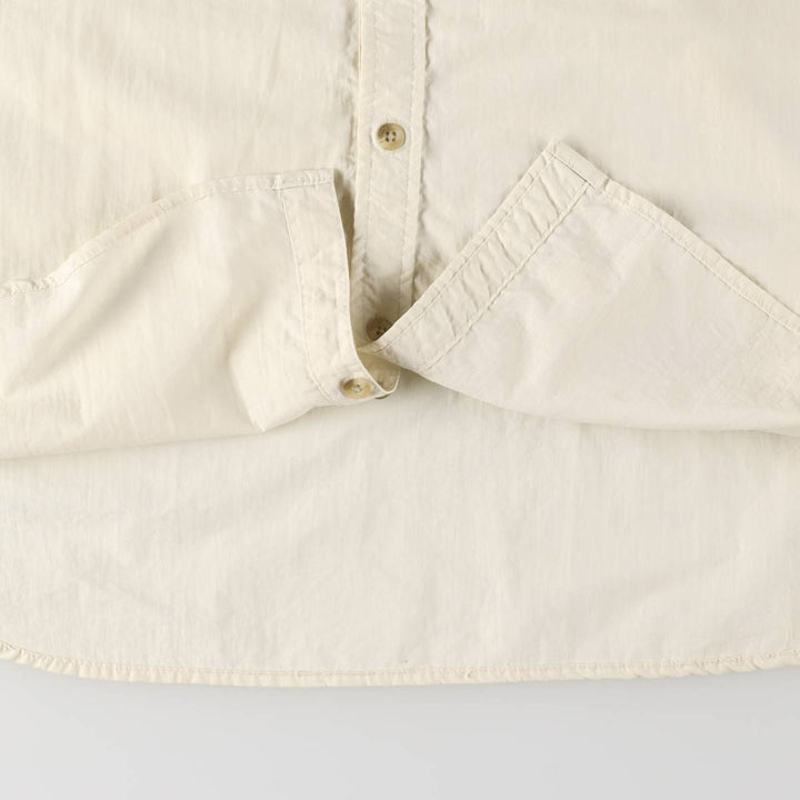 Columbia Button-down Short Sleeve Fishing Shirt, Men's XL Nylon ivory Vintage Second Hand