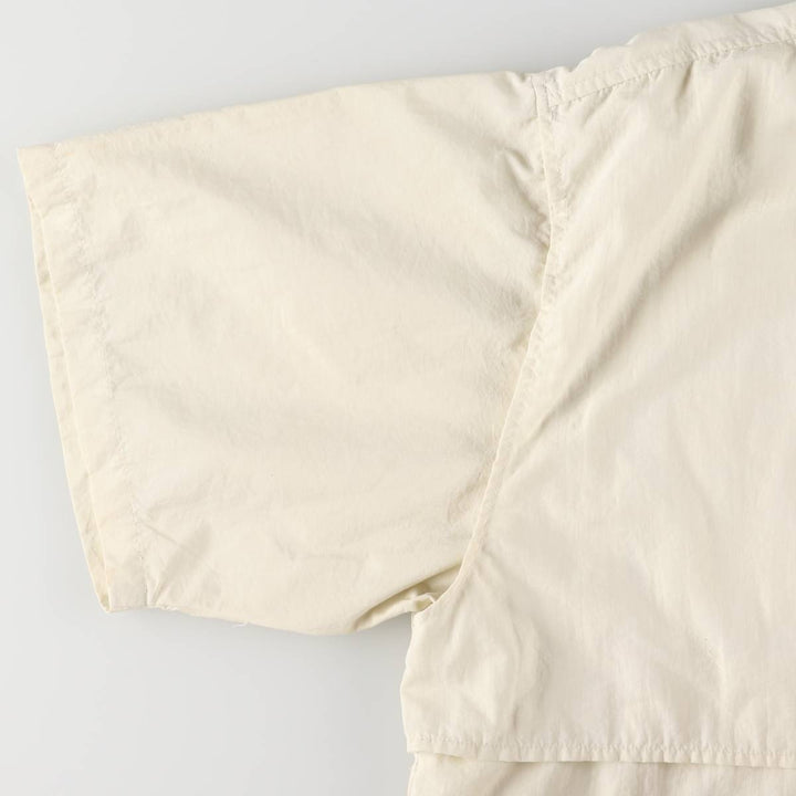 Columbia Button-down Short Sleeve Fishing Shirt, Men's XL Nylon ivory Vintage Second Hand