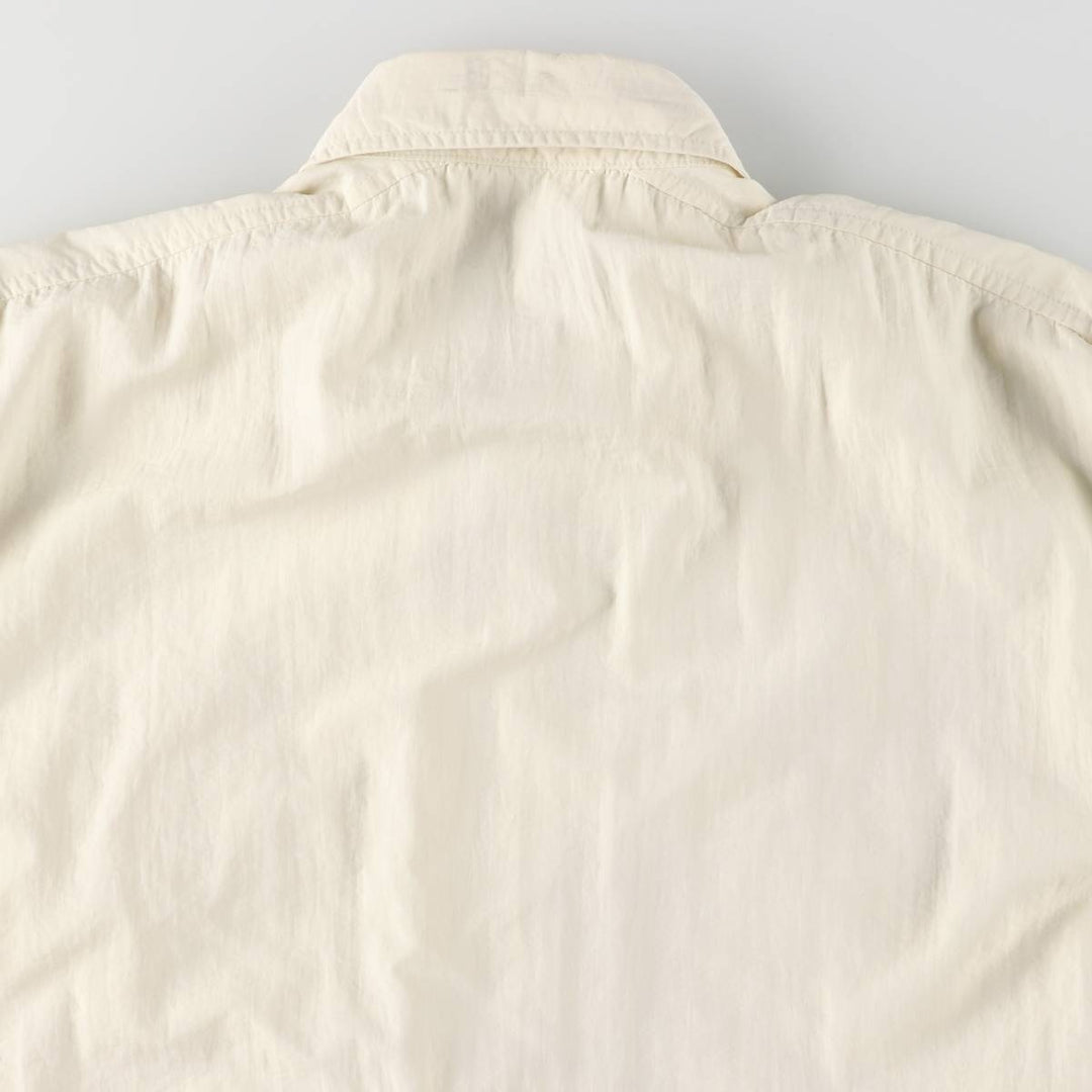Columbia Button-down Short Sleeve Fishing Shirt, Men's XL Nylon ivory Vintage Second Hand