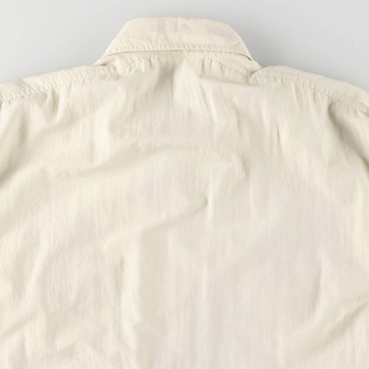Columbia Button-down Short Sleeve Fishing Shirt, Men's XL Nylon ivory Vintage Second Hand